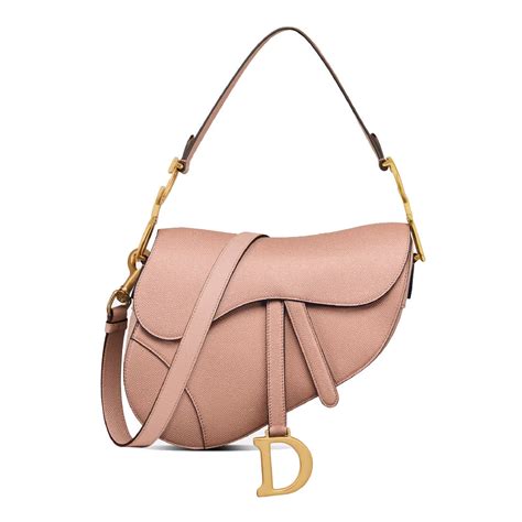 Saddle Bag Blush Grained Calfskin 